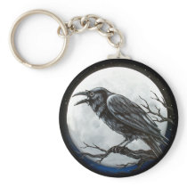 Raven Moon Key Chains