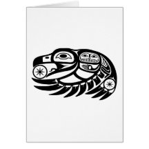 Raven Native American Design Greeting Cards