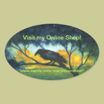 Raven Night Sky - customizable stickers stickers
