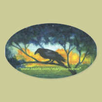 Raven Night Sky - stickers stickers