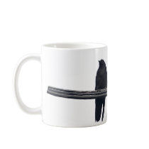 "RAVEN ON A WIRE" Mug by HANDPRINTS "RAVEN ON A WIRE" Mug