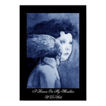 Raven On My Shoulder Print by goldersbug Raven On My Shoulder Print