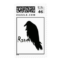 Raven on Raven Postage Stamp