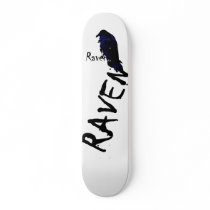 Raven on Raven Skateboard Deck by Paintedlynx Raven on Raven Skateboard Deck