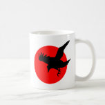 Raven on Red Circle Mugs