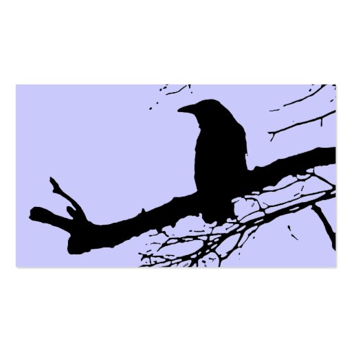 Raven on the Tree Business Card Templates (back side)