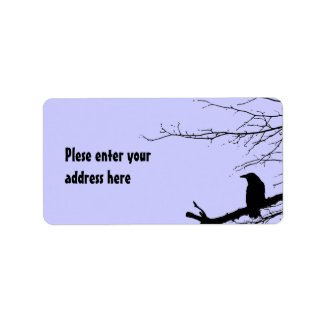 Raven on the Tree Custom Address Label