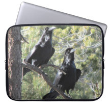 Raven Pair in the Mountain Laptop Computer Sleeves
