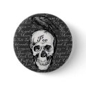 Raven Poe Button by Jaenne Raven Poe Button