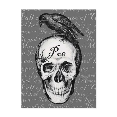 Raven Poe Postcard by Jaenne