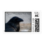 Raven Portrait Postage Stamp
