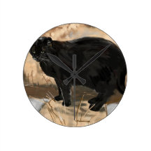 Raven Round Clocks