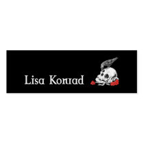 Raven skull profile card business cards by LisaKonrad Raven skull profile card business cards