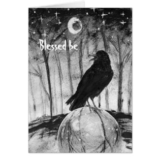 Raven Sphere "Blessed be" Card