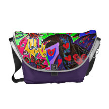 Raven Spirit Fantasy Art Messenger bag