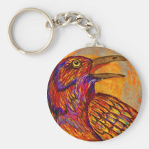 Raven Sunset Keychain
