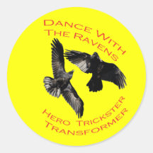 Raven the Transformer Round Stickers