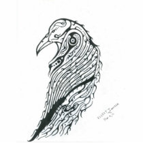 Raven Totem Photo Cutouts
