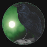 Raven Under the Green Moon Stickers