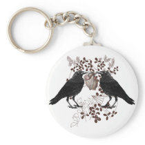 Ravens and Heart Key Chains