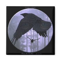 "RAVENS IN THE MIST" Magnet by RavenSpiritPrints "RAVENS IN THE MIST" Magnet