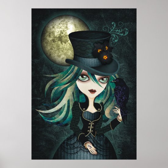 Raven's Moon Wall Art Poster