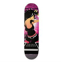Raver Girl Dancing DJ Skate Board Deck