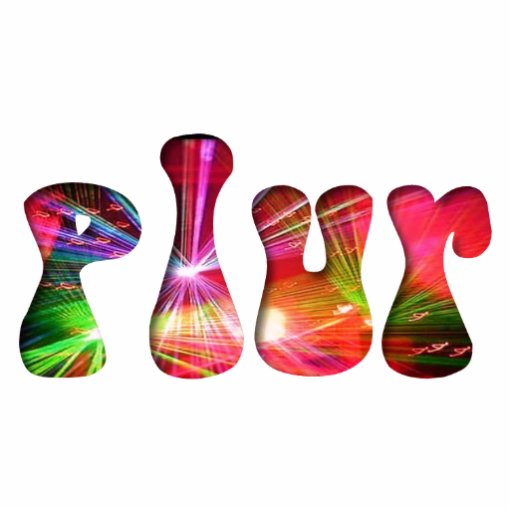 Raver's Lights PLUR Keychain Pendant Cut Outs