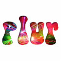Raver's Lights PLUR Keychain Pendant photo sculptures by JuJusGardens Raver's Lights PLUR Keychain Pendant photo sculptures