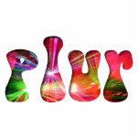 Raver's Lights PLUR Keychain Pendant Cut Outs