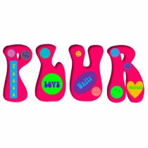 Raver's PLUR Pendant photo sculptures by JuJusGardens Raver's PLUR Pendant photo sculptures