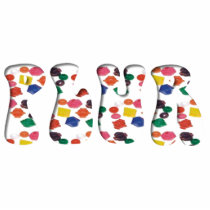 Raver's Rainbow Kandi PLUR Pendant Cut Outs