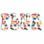 Raver's Rainbow Kandi PLUR Pendant Cut Outs