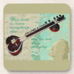 Ravi Shankar Tribute To Sitar and Indian Music cork coasters
