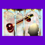 Ravi Shankar Tribute To Sitar Map of India posters