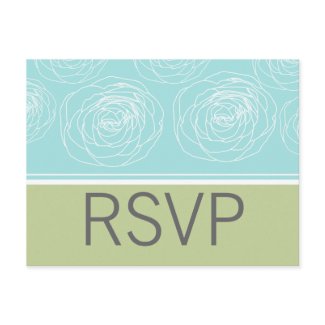 Ravishing Roses Elegant Response Card postcard