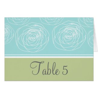 Ravishing Roses Elegant Table Card card