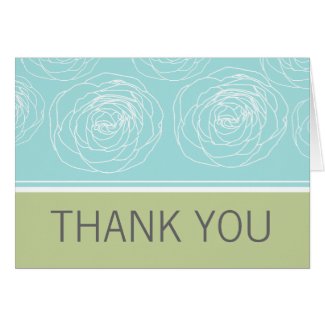 Ravishing Roses Elegant Thank You Card card