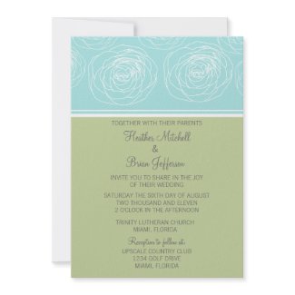 Ravishing Roses Elegant Wedding Invitation invitation