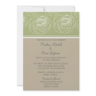 Ravishing Roses Elegant Wedding Invitation