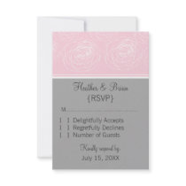 Ravishing Roses Elegant Wedding Response Card Announcement