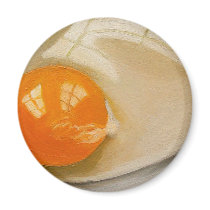 RAW EGG REALISM ARTWORK magnets by joyart RAW EGG REALISM ARTWORK magnets