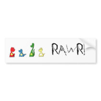 rawr bumper stickers