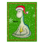 RAWR! Christmas Dinosaur postcards