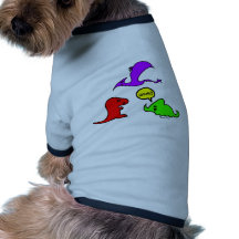 Rawr! Cute Dinosaurs Chibi Babies Dinos Doggie T-shirt