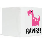 Rawr Dino Pink binders