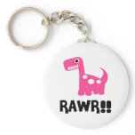 Rawr Dino Pink Key Chain