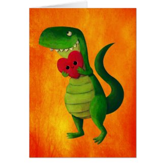 RAWR Dinosaur Love Card