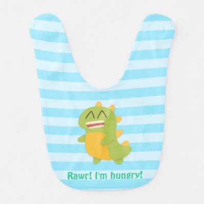 Rawr! Funny Cute Dinosaur for Baby Boy Baby Bib
