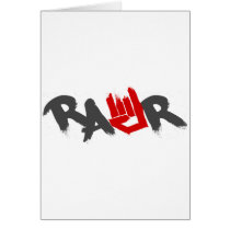 Rawr Logo - Emo, goth, alternative, rock, grunge Greeting Cards